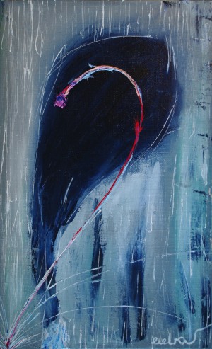 Primrose, in the wet snow by Vetrof Alik